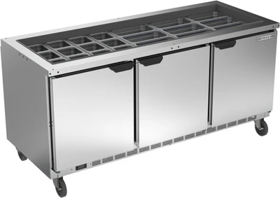 Beverage Air SPE72HC-S 72.63" W Stainless Steel Salad Top Refrigerated Counter - 115 Volts