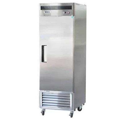 Bison BRR-21 21 Cu. Ft. One-Section Self Closing Locking Stainless Steel Door Reach-In Refrigerator - 115 Volts 1-Phase