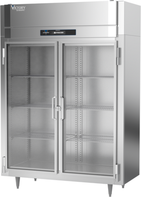 Victory RSA-2N-S1-G-HC 58.38" W Stainless Steel Exterior Glass Door UltraSpec Series Refrigerator - 115 Volts