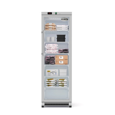 Koolmore KM-FMD12SGD 12 Cu. Ft. Stainless Steel Glass Door Reach-In Freezer - 115 Volts