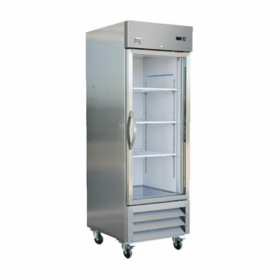 MVP Group IB27FG 26.8&quot; W Stainless Steel Glass Door Reach-In IKON Freezer - 115 Volts