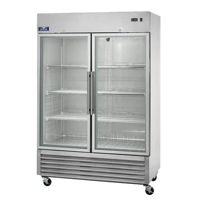 Arctic Air AGDF49 54" W Stainless Steel Glass Doors Reach-In Freezer - 115 Volts