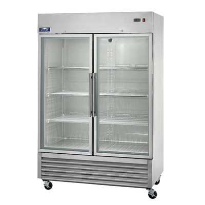 Arctic Air AGDF49 54" W Stainless Steel Glass Doors Reach-In Freezer - 115 Volts
