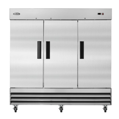 Koolmore RIF-3D-SS 72 Cu. Ft. Stainless Steel Solid Door Reach-In Freezer - 115 Volts
