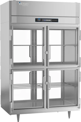 Victory RS-2D-S1-PT-HG-HC 52.13" W Top Mounted Stainless Steel Exterior Pass-Thru UltraSpec Series Refrigerator - 115 Volts