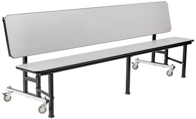 National Public Seating CBG84 29" W x 84" D x 29" H 14 Gauge Steel Convertible Bench Cafeteria Table