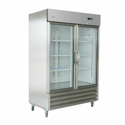 MVP Group IB54FG 53.9&quot; W Stainless Steel 2 Glass Doors Reach-In IKON Freezer - 115 Volts