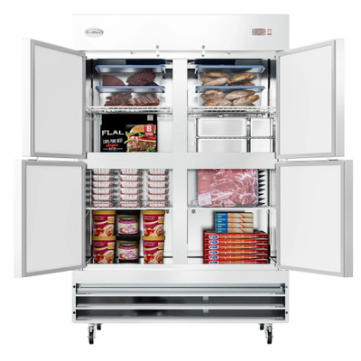 Koolmore RIF-2D-SSHD 47 Cu. Ft. Stainless Steel Solid Door Reach-In Freezer - 115 Volts