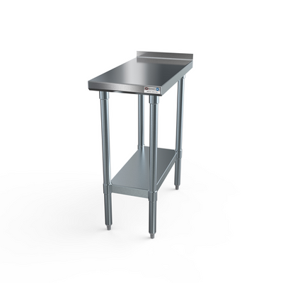 NBR Equipment TG-F1524 15&quot; W x 24&quot; D x 37.25&quot; H Galvanized Open with Undershelf Economy Filler Table