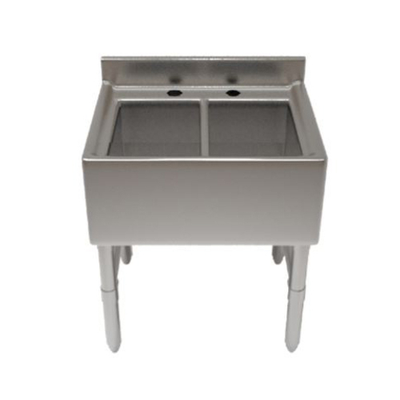 NBR Equipment UD-4-101410-48 48" W x 21.25" D x 32.5" H Stainless Steel (3) Compartments Premium Underbar Sink Unit