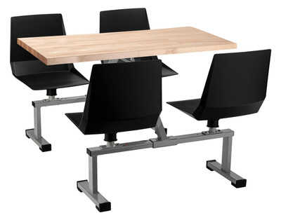 National Public Seating CSBG2448 61.5" W Rectangular 13 Gauge Steel Cluster Swivel Booth