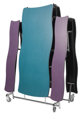 National Public Seating MSTB12 30&quot; W x 145&quot; D x 29&quot; H 14 Gauge Steel Mobile Cafeteria Table with Benches