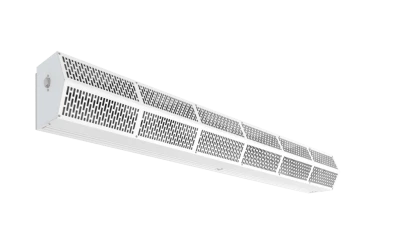 Berner PE06-C-1025A 25" L White Powder Coat Exterior Pass Thru Unit 6 Ambient (Unheated) Air Curtain - 120 Volts