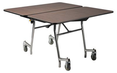 National Public Seating MT60Q 60&quot; W Square 14 Gauge Steel Mobile Cafeteria Table