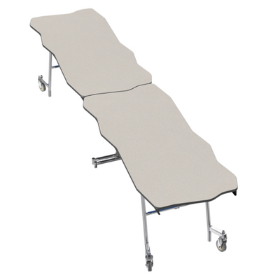 National Public Seating MBT12 30&quot; W Rectangle 14 Gauge Steel Bedrock Laminate Mobile Cafeteria Table