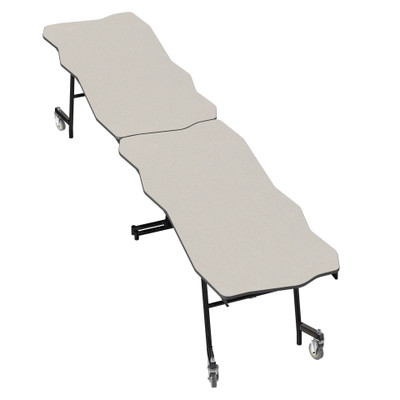 National Public Seating MBT12 30" W Rectangle 14 Gauge Steel Bedrock Laminate Mobile Cafeteria Table