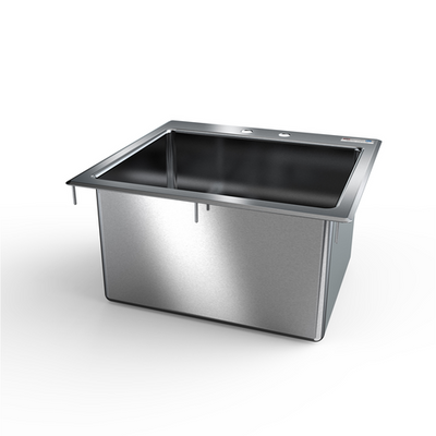 NBR Equipment DI-1-201612 23.13" W x 21.5" D x 12.31" H Stainless Steel (1) Compartment Drop-In Sink