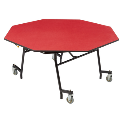 National Public Seating MTSSF-60O 60" W Octagon 14 Gauge Steel Mobile EasyFold Cafeteria Table