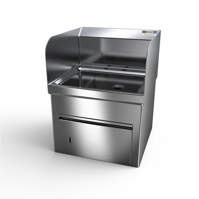 NBR Equipment HS2-D2-S 17" W x 17" D x 22" H Stainless Steel Handsink