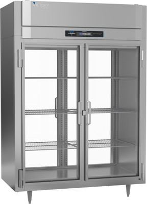 Victory RS-2D-S1-EW-PT-G-HC 58.38" W Top Mounted Stainless Steel Exterior Pass-Thru UltraSpec Series Refrigerator - 115 Volts