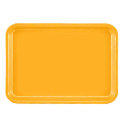Cambro 46504 6" x 4.25" Mustard High-Impact Fiberglass Rectangular Camtray