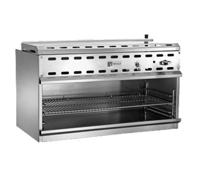 Wolf WICM72-LP 72" W Stainless Steel Infrared Burner Liquid Propane Cheesemelter - 60,000 BTU