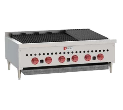 Wolf SCB36-NG 36" W Stainless Steel Countertop Natural Gas Charbroiler - 87,000 BTU