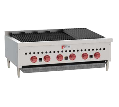 Wolf SCB36-NG 36" W Stainless Steel Countertop Natural Gas Charbroiler - 87,000 BTU