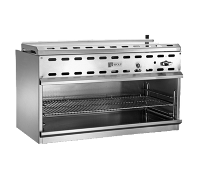 Wolf WICM48-NG 48" W Stainless Steel Infrared Burner Natural Gas Cheesemelter - 40,000 BTU