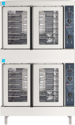 Wolf WC44ED 40" W Stainless Steel Double Deck Electric Convection Oven - 208 Volts