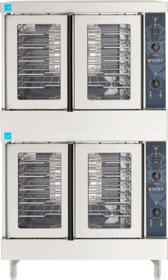 Wolf WC44ED 40" W Stainless Steel Double Deck Electric Convection Oven - 208 Volts