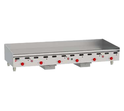 Wolf ASA72-30-LP 72" W Stainless Steel Liquid Propane Countertop Gas Heavy Duty Griddle - 162,000 BTU