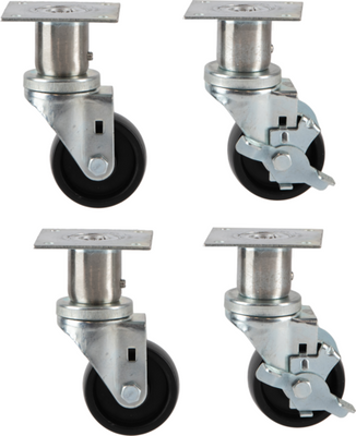 Wolf CASTERS-ADJRR4 6" Adjustable Casters with Locks