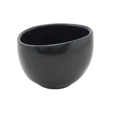 FOH DBO156BKP23 16 Oz. Round Porcelain Tall Mussel Tides Bowl