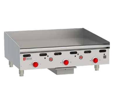 Wolf ASA36-QS-COMMANDER-NG 36" W Stainless Steel Natural Gas Countertop Gas Heavy Duty Griddle - 81,000 BTU