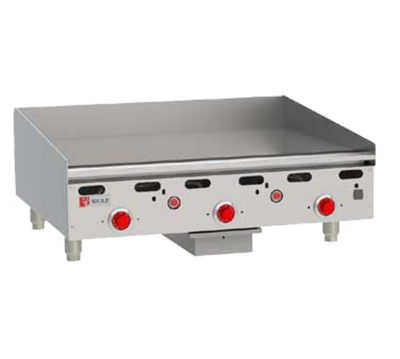 Wolf ASA36-NG 36" W Stainless Steel Natural Gas Countertop Gas Heavy Duty Griddle - 81,000 BTU