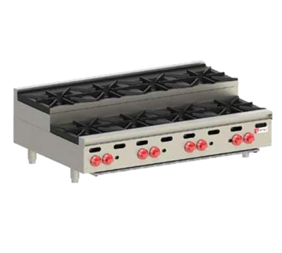 Wolf AHP848U-NG 48" W Stainless Steel Natural Gas Countertop Achiever Hotplate - 240,000 BTU