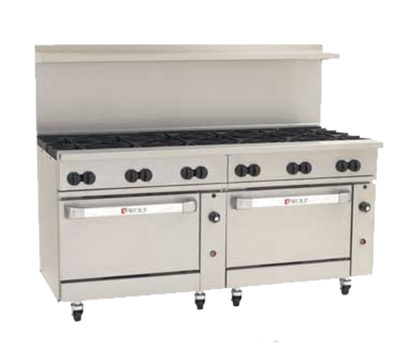 Wolf C72CC-12B-LP 72" W 12 Burners Natural Gas Challenger XL Restaurant Range - 430,000 BTU