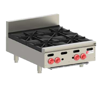 Wolf AHP424-LP 24" W Stainless Steel Liquid Propane Countertop Achiever Hotplate - 120,000 BTU