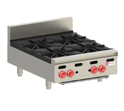 Wolf AHP424-LP 24" W Stainless Steel Liquid Propane Countertop Achiever Hotplate - 120,000 BTU