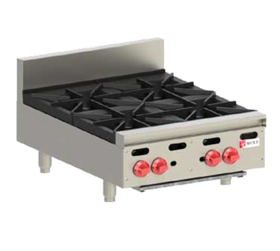 Wolf AHP424-LP 24" W Stainless Steel Liquid Propane Countertop Achiever Hotplate - 120,000 BTU