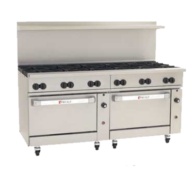 Wolf C72CC-12B-NG 72" W 12 Burners Natural Gas Challenger XL Restaurant Range - 430,000 BTU