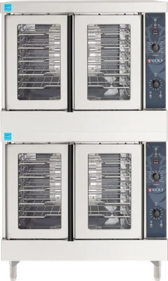 Wolf WC44ED-QS-COMMANDER 40" W Stainless Steel Double Deck Electric Convection Oven - 208 Volts