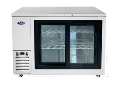 Atosa USA, Inc. SBB48SGGRAUS1 48&quot; W x 24.5&quot; D x 40.12&quot; H Stainless Steel 2- Section Shallow Depth Atosa Back Bar Cooler - 115 Volts