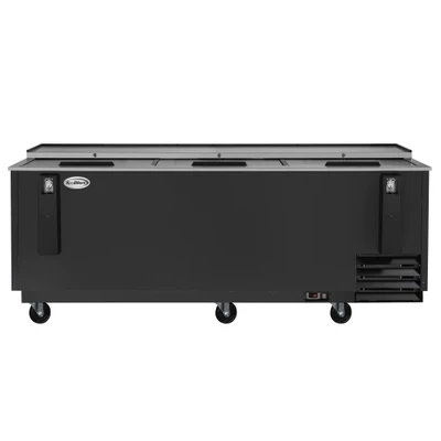 Koolmore KM-BOC95-BK 30 Cu. Ft. Black Built-In Opener Commercial Bottle Cooler - 115 Volts