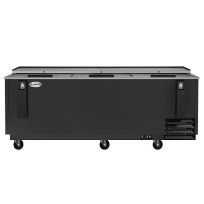 Koolmore KM-BOC95-BK 30 Cu. Ft. Black Built-In Opener Commercial Bottle Cooler - 115 Volts