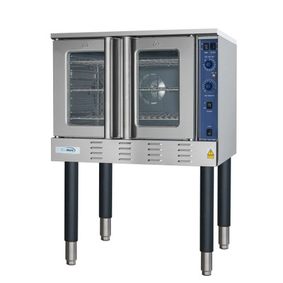 Koolmore KM-CCO54-NG 38" W Dual Glass Door Single Deck Natural Gas Commercial Convection Oven - 54,000 BTU