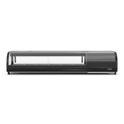 Koolmore KM-SR60-BK 60" W Black Countertop Sushi Display Refrigerator - 110 Volts