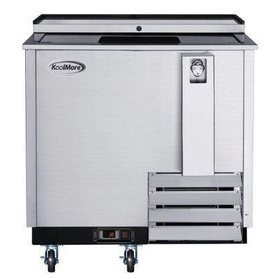 Koolmore KM-BOC36-SS 9 Cu. Ft. Stainless Steel Built-In Opener Commercial Bottle Cooler - 115 Volts