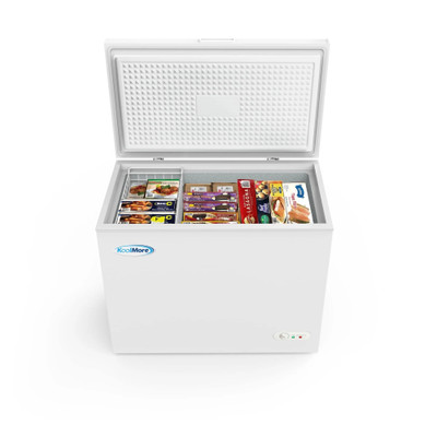 Koolmore SCF-7C 7 Cu. Ft. Aluminum White Solid Hinged Door with Lock Chest Freezer - 115 Volts